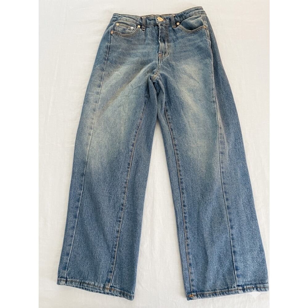 Oat New York High Rise Wide Leg Jeans Size 27 Vintage Wash Baggy Boho Skate